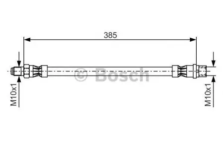 BOSCH 1987476439 Шланг тормозной перед. Mercedes W202W203W210 1.8-4.3 93> L=387