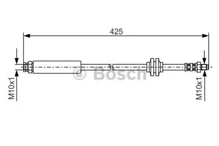 BOSCH 1987476451 Шланг тормозной перед. L=425 Fiat PuntoFiorino, Opel Corsa all 05>