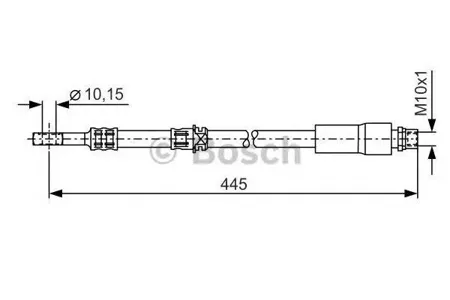 BOSCH 1987476455 Шланг тормозной перед. L=445 Opel Astra H 1.2-2.0T 04>
