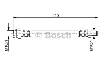 BOSCH 1987476502 Шланг тормозной перед. Mitsubishi Pajero 2.4-3.5 94> L=220