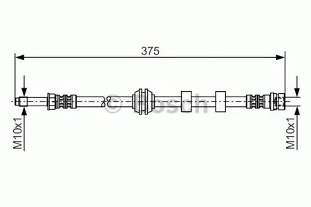 BOSCH 1987476626 Шланг тормозной перед. 375мм