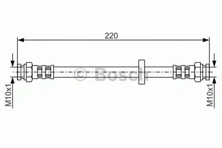 BOSCH 1987476633 шланг тормозной задний L=220 Fiat Brava/Marea/Tempra 1.2-2.4TD 93>