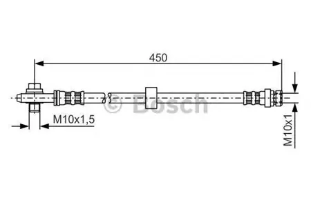 BOSCH 1987476648 шланг торм. пер. Audi A3, Skoda Octavia , VW Bora Golf all 96> L=435