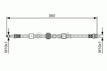 BOSCH 1987476713 Шланг тормозной перед. L=498 Ford Galaxy , VW Sharan 1.8-1.9TDi 96>