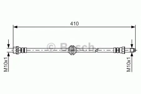BOSCH 1987476753 Шланг тормозной перед. BMW E46 1.6-2.81.8D-3.0D 98-04 L=410