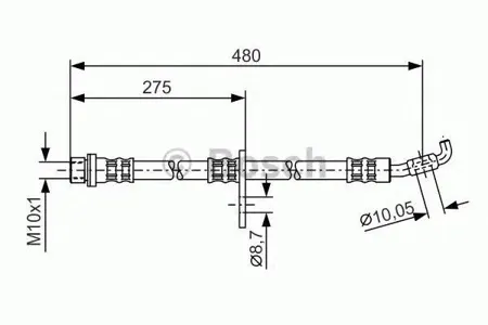 BOSCH 1987476757 Шланг тормозной Toyota Rav 4 (94-00) передний правый Bosch