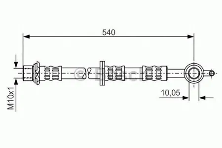 BOSCH 1987476837 Шланг тормозной Toyota Yaris (01-) задний левый Bosch