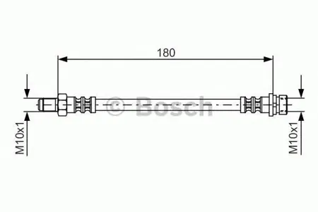 BOSCH 1987476887 шланг торм. зад. Ford Focus 1.4-2.0 98> L=180 диск.