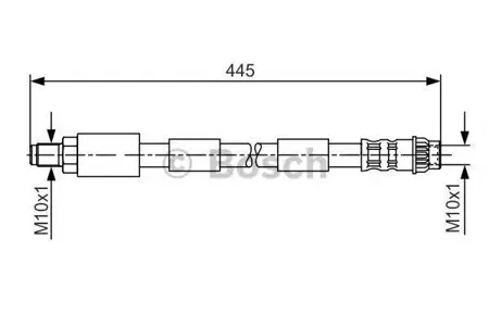 BOSCH 1987476912 Шланг тормозной задн. L=210 Peugeot 307 all 00>