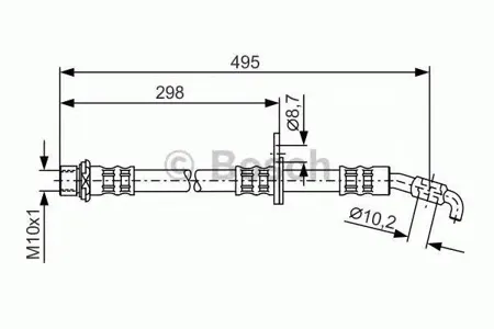 BOSCH 1987476962 Шланг тормозной Toyota Camry (96-01) передний левый Bosch