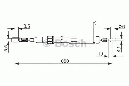 BOSCH 1987477047 трос ручника л.+п. Mercedes W201W124 all 83>