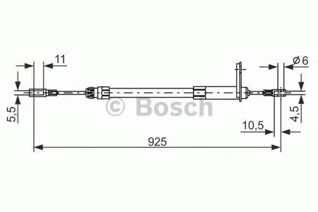 BOSCH 1987477220 Трос ручного тормоза зад. п. Mercedes W202 1.8-2.82.5D 94-00