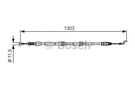BOSCH 1987477260 Трос ручного тормоза L=10051303 disk VW TranSporter Multivan 2.03.21.9TDi2.0TDi 03>