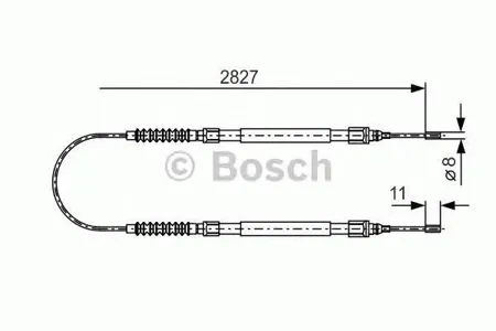 BOSCH 1987477263 Трос ручного тормоза Fiat Ducato , Citroen Jamper, Peugeot Boxer all 02> drum