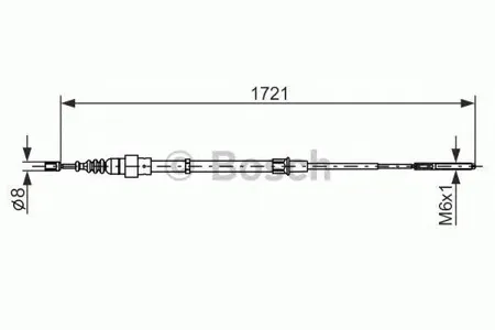 BOSCH 1987477406 Трос ручного тормоза л.+п. disc VW Passat 1.82.0 93>