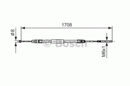 BOSCH 1987477531 Трос ручного тормоза правый L=17081140 BMW E46 all 97>
