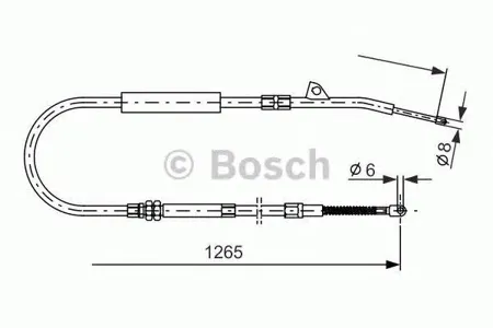 BOSCH 1987477533 Трос ручного тормоза [барабан.]