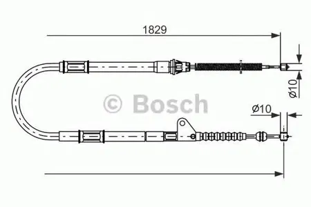 BOSCH 1987477545 Трос ручного тормоза задний L=18201520 Toyota Avensis 1.6-2.0 97-03