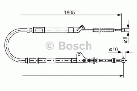 BOSCH 1987477546 Трос ручного тормоза л. disc Toyota Avensis all 00>