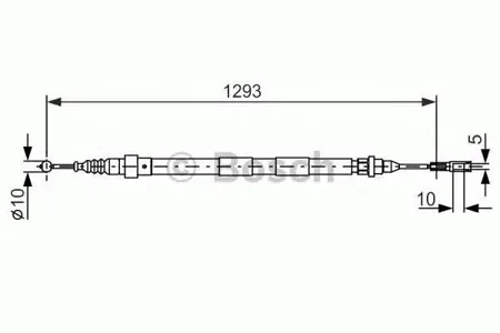 BOSCH 1987477630 Трос ручного тормоза л.+п. VW Sharan , Ford Galaxy 96> L=1293