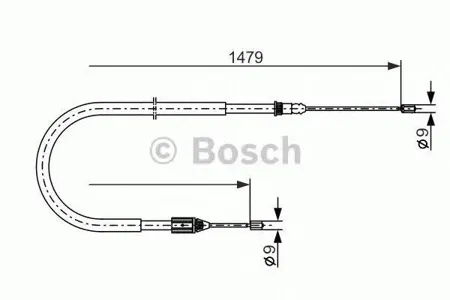 BOSCH 1987477647 Трос ручного тормоза п. disc Renault Megane Scenic 00>