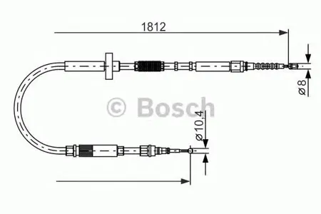 BOSCH 1987477659 Трос ручного тормоза л.+п. Audi A4 all 95>