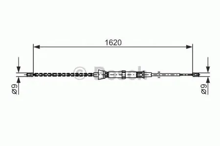 BOSCH 1987477684 Трос ручного тормоза п.+л. Skoda Octavia all 96> drum