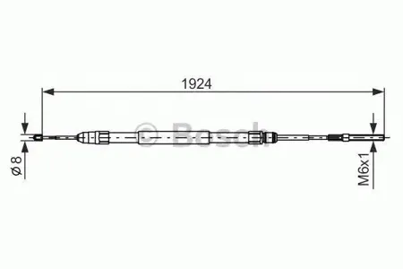 BOSCH 1987477693 Трос ручного тормоза L