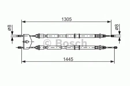 BOSCH 1987477732 Трос ручного тормоза Ford Fiesta Fusion , Mazda 2 02>