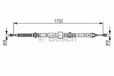 BOSCH 1987477733 Трос ручного тормоза зад. л.+п. Ford Mondeo Turnier all 00-07