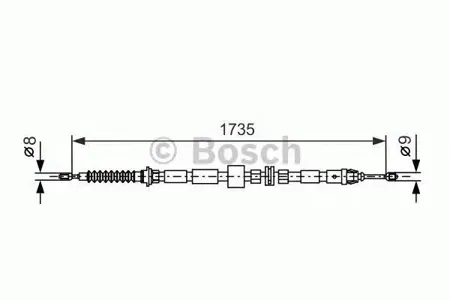 BOSCH 1987477734 Трос ручного тормоза