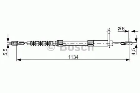 BOSCH 1987477749 трос ручника Mercedes W140 2.83.24.23.0TD3.4TD 91-98