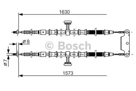 BOSCH 1987477763 Трос ручного тормоза Opel Vectra All 02>