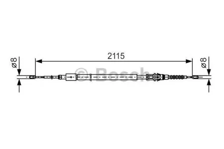 BOSCH 1987477775 Трос ручного тормоза