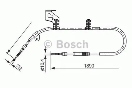 BOSCH 1987477803 Трос ручного тормоза