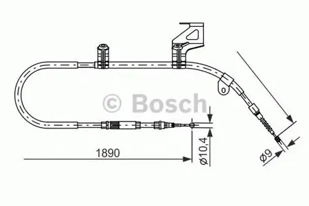 BOSCH 1987477804 Трос ручного тормоза R
