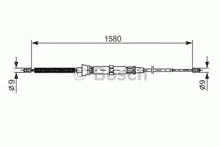 BOSCH 1987477806 Трос ручного тормоза л.+п. Skoda Fabia All 99>
