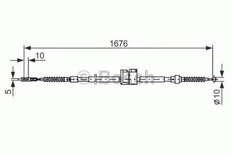 BOSCH 1987477815 Трос ручного тормоза правый Audi A6S6 all 97>