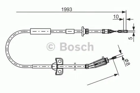 BOSCH 1987477819 Трос ручного тормоза Volvo S80 2.0-3.02.4D2.5D 98>