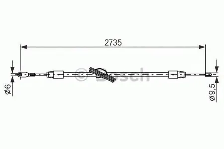 BOSCH 1987477845 Тормозной трос