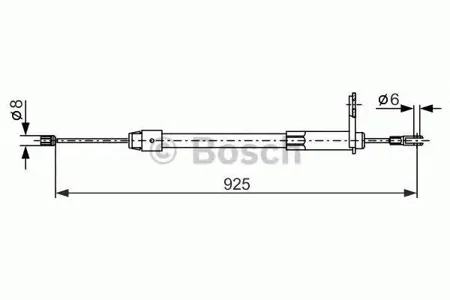 BOSCH 1987477846 Трос ручного тормоза левый L=925805 Mercedes W203C209 all 00-10