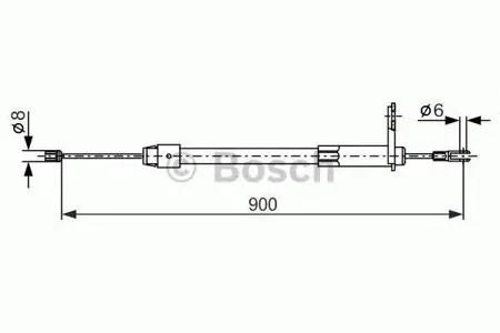 BOSCH 1987477847 Трос ручника правый L=900785 Mercedes W203C209 all 00-10