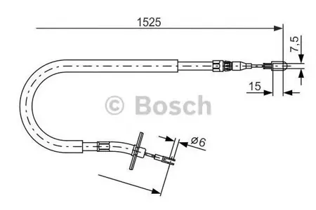 BOSCH 1987477858 трос ручника зад.л. Mercedes Sprinter 95-06