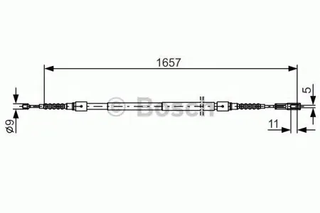 BOSCH 1987477881 Тормозной трос