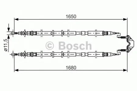 BOSCH 1987477909 Трос ручника задний 16651647, Ope Astra 1.2-1.82.0T1.3CDTi1.7CDTi1.9CDTi 04>