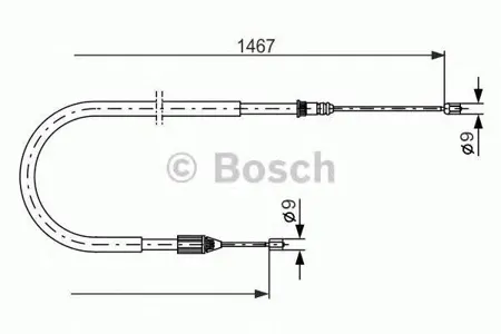 BOSCH 1987477937 Трос ручного тормоза