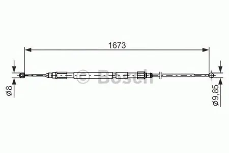 BOSCH 1987477947 Трос ручного тормоза правый L=16731170 BMW E60E61 all 03>