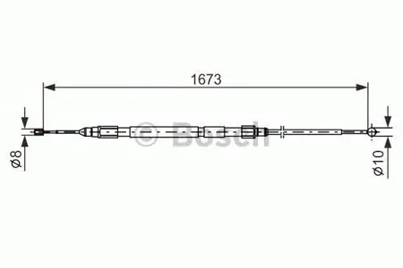 BOSCH 1987477948 Трос ручного тормоза левый L=16811170 BMW E60E61 all 03>