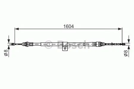 BOSCH 1987477980 Трос ручного тормоза п. Nissan Micra K12 all 04>