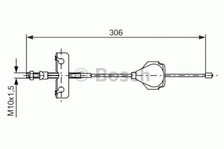 BOSCH 1987477990 Трос ручного тормоза пер. Ford Mondeo Cougar all 00-07